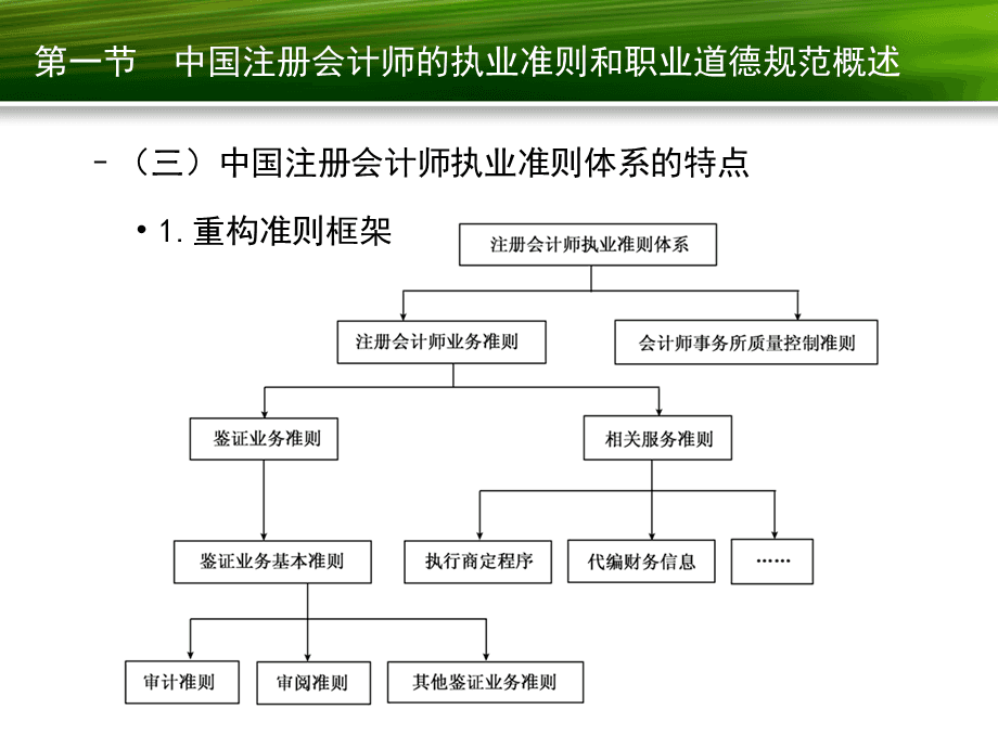 注冊(cè)會(huì)計(jì)師的執(zhí)業(yè)準(zhǔn)則和職業(yè)道德規(guī)范演示課件